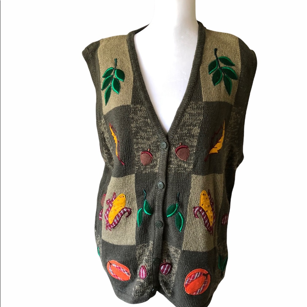 VINTAGE Bobbie Brooks Sweater Vest Fall XL